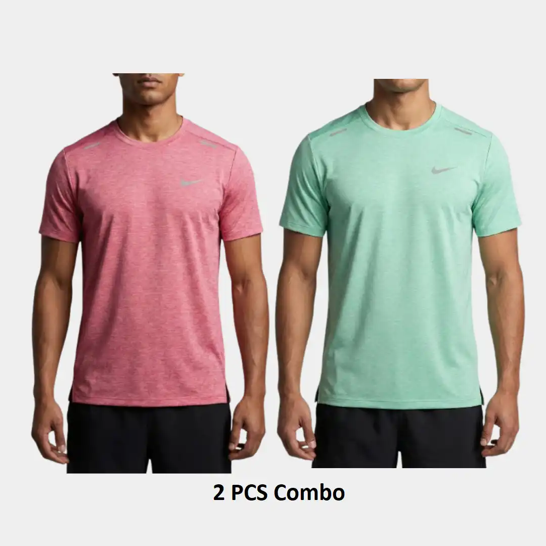 2 Pcs T-shirt ( Lemon/Pink )